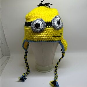 Yellow Crochet Minion Beanie Hat
